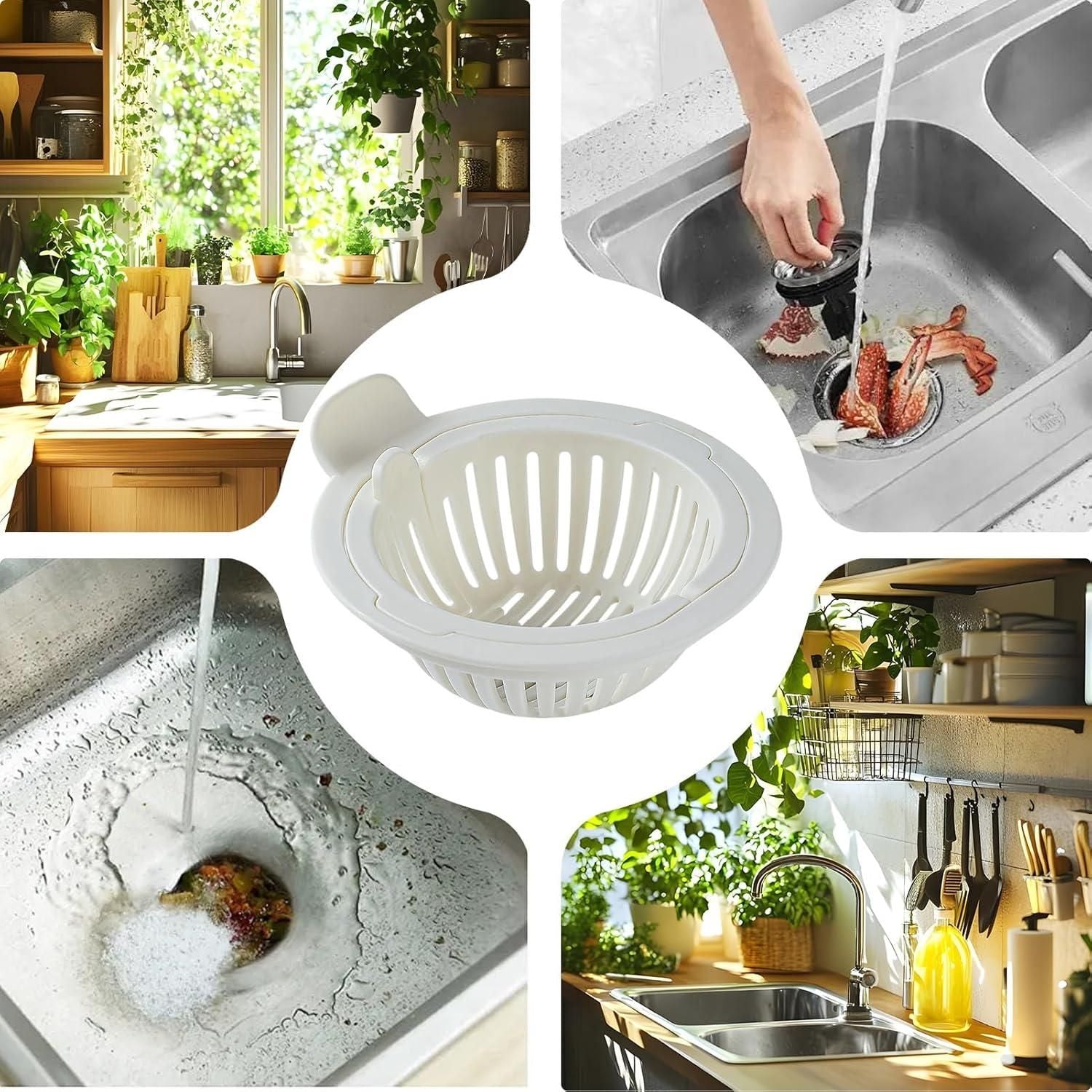 Easy-Clean Sink Waste Strainer Basket