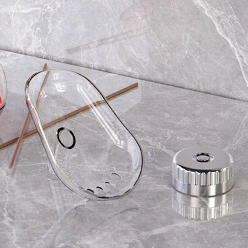 Self-Draining Transparent Soap Dish Holder