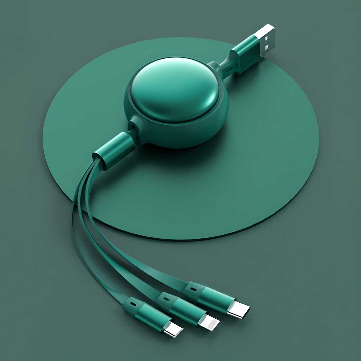 Retractable 3-in-1 Fast Charging Cable