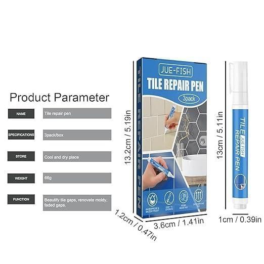 Quick-Dry Waterproof Tile Repair Pen (Pack of 3)