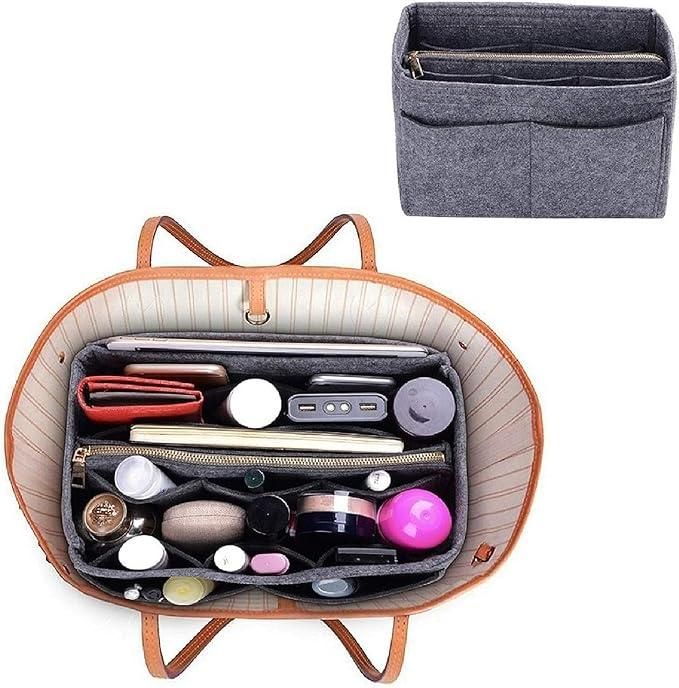 Multi-Pocket Felt Purse Organiser