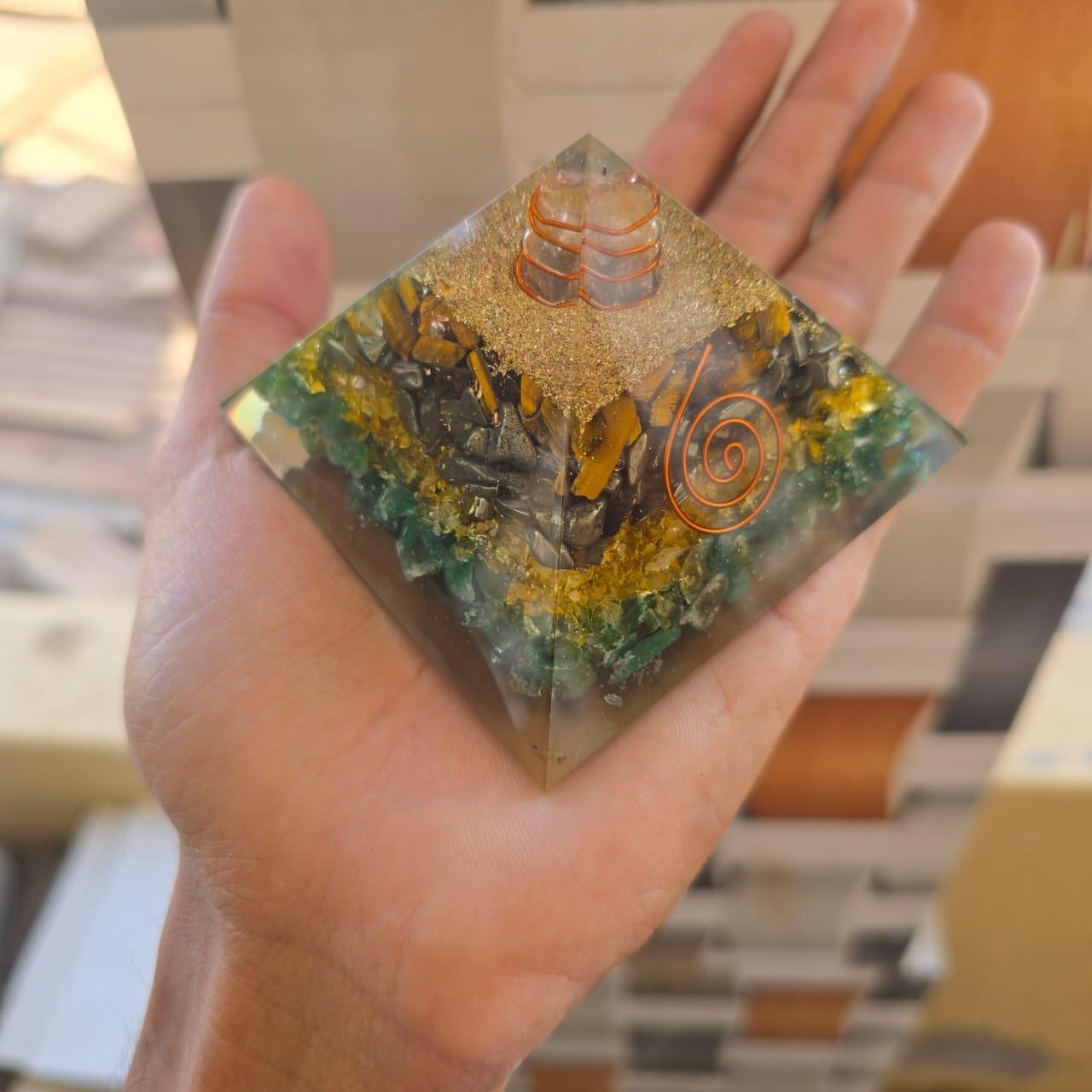 Crystal Energy Money Magnet Pyramid