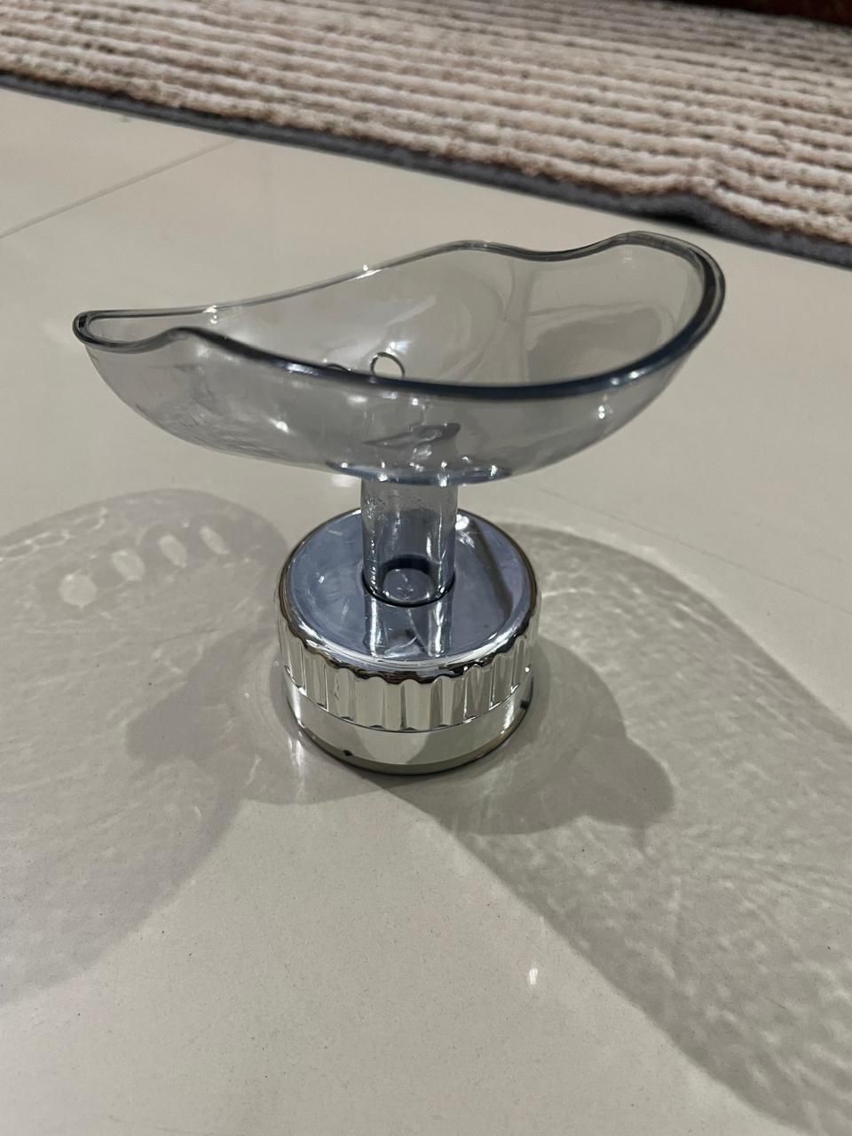 Self-Draining Transparent Soap Dish Holder