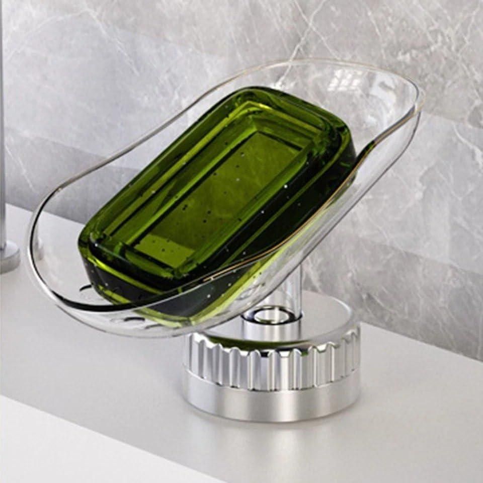 Self-Draining Transparent Soap Dish Holder